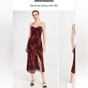 reformation kourtney dress in divine color